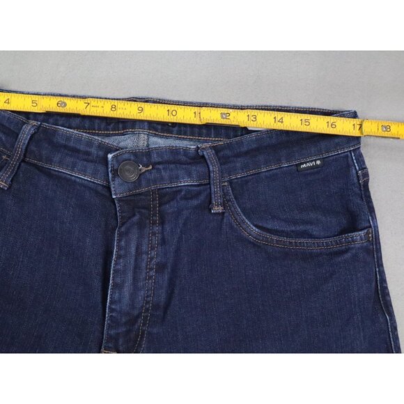 Mavi Zach Straight Leg Athletic Denim Jeans Mens Size 36x32 Blue Dark - Picture 7 of 9